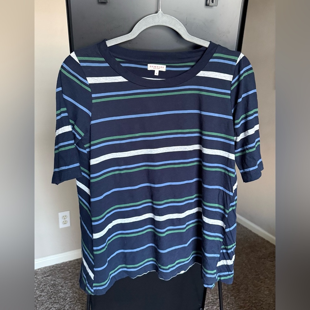 Demylee Striped Navy Tee
